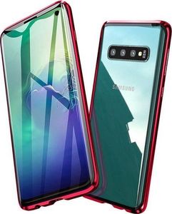 Dr. Fit Etui magnetyczne szklane Dr.Fit dwustronne do Samsung Galaxy S10 Czerwone uniwersalny 2