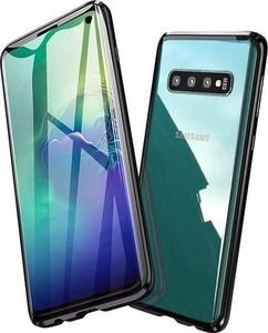 Dr. Fit Etui magnetyczne szklane Dr.Fit dwustronne do Samsung Galaxy S10 Czarne uniwersalny 2