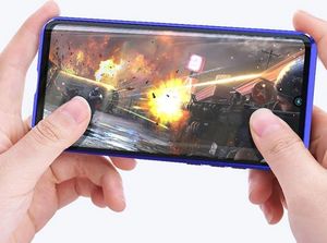 Dr. Fit Etui magnetyczne szklane Dr.Fit dwustronne do Huawei P30 Pro Niebieskie uniwersalny 3