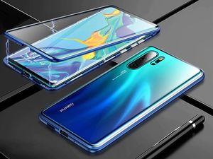 Dr. Fit Etui magnetyczne szklane Dr.Fit dwustronne do Huawei P30 Pro Niebieskie uniwersalny 4