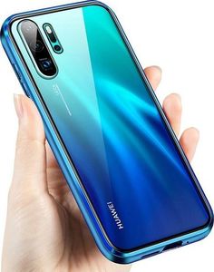 Dr. Fit Etui magnetyczne szklane Dr.Fit dwustronne do Huawei P30 Pro Niebieskie uniwersalny 9