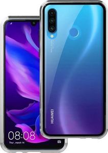 Dr. Fit Etui magnetyczne szklane Dr.Fit dwustronne do Huawei P30 Lite Srebrne uniwersalny 2