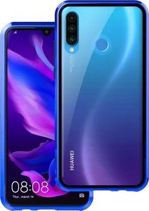 Dr. Fit Etui magnetyczne szklane Dr.Fit dwustronne do Huawei P30 Lite Niebieskie uniwersalny 2