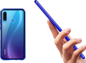 Dr. Fit Etui magnetyczne szklane Dr.Fit dwustronne do Huawei P30 Lite Niebieskie uniwersalny 3