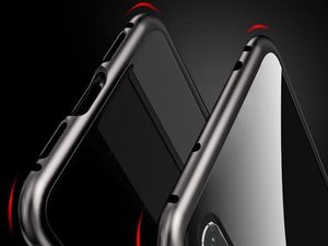 Dr. Fit Etui magnetyczne szklane Dr.Fit dwustronne do Huawei P20 Pro Czerwone uniwersalny 3