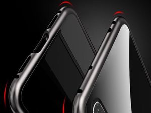 Dr. Fit Etui magnetyczne szklane Dr.Fit dwustronne do Huawei P20 Pro Srebrne uniwersalny 3