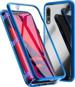 Dr. Fit Etui magnetyczne szklane Dr.Fit dwustronne do Huawei P20 Pro Niebieskie uniwersalny 1