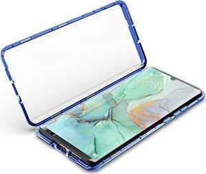 Dr. Fit Etui magnetyczne szklane Dr.Fit dwustronne do Huawei P30 Pro Srebrne uniwersalny 10