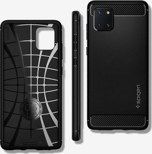 Spigen Etui Spigen Rugged Armor do Samsung Galaxy Note 10 Lite Matte Black uniwersalny 2
