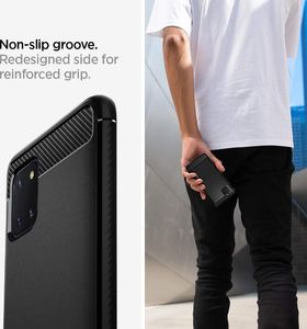 Spigen Etui Spigen Rugged Armor do Samsung Galaxy Note 10 Lite Matte Black uniwersalny 6