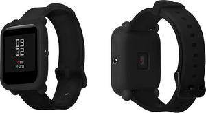 4kom.pl Etui silikonowe do Smartwatch Xiaomi Amazfit Bip Czarne uniwersalny 4