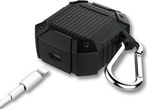 Alogy Etui Pancerne Alogy na słuchawki Apple AirPods 1/2 Czarne uniwersalny 3
