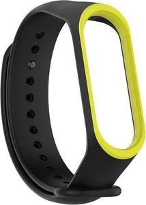 Alogy Opaska zamienna pasek alogy do Xiaomi Mi Band 3/4 czarno-żółty uniwersalny 2