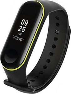 Alogy Opaska zamienna pasek alogy do Xiaomi Mi Band 3/4 czarno-żółty uniwersalny 3