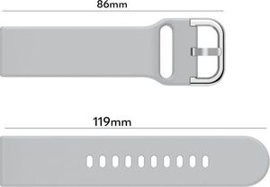 Alogy Gumowy pasek Alogy soft do Samsung Galaxy Watch Active 2 szary uniwersalny 5