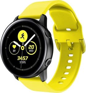 Alogy Gumowy pasek Alogy soft do Samsung Galaxy Watch Active 2 żółty uniwersalny 2