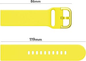Alogy Gumowy pasek Alogy soft do Samsung Galaxy Watch Active 2 żółty uniwersalny 4