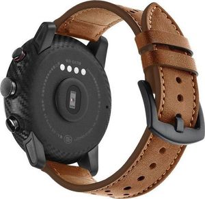 Alogy Skórzany pasek Alogy leather band do Xiaomi Amazfit Stratos 2 brązowy uniwersalny 2