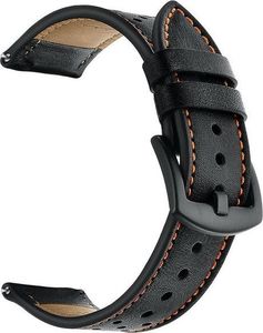Alogy Skórzany pasek Alogy leather band do Xiaomi Amazfit Stratos 2 czarny uniwersalny 4