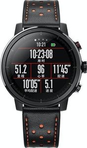 Alogy Skórzany pasek Alogy leather band do Xiaomi Amazfit Stratos 2 czarny uniwersalny 5