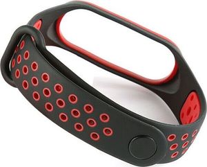 Alogy Sportowy pasek opaska alogy do Xiaomi Mi Band 3/4 czarno-czerwony uniwersalny 3