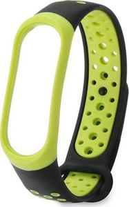 Alogy Sportowy pasek opaska alogy do Xiaomi Mi Band 3/4 czarno-zielony uniwersalny 2