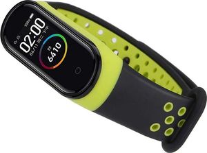 Alogy Sportowy pasek opaska alogy do Xiaomi Mi Band 3/4 czarno-zielony uniwersalny 4