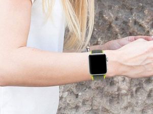 Alogy Pasek nylonowy Alogy do Apple Watch 1/2/3/4/5 42/44mm Zielony uniwersalny 2