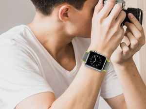 Alogy Pasek nylonowy Alogy do Apple Watch 1/2/3/4/5 42/44mm Zielony uniwersalny 3