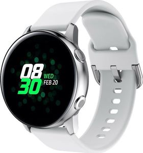Alogy Gumowy pasek Alogy soft do Samsung Galaxy Watch Active 2 biały uniwersalny 2