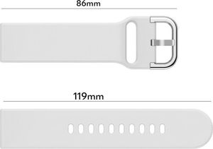 Alogy Gumowy pasek Alogy soft do Samsung Galaxy Watch Active 2 biały uniwersalny 4