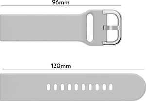 Alogy Gumowy pasek Alogy soft do Samsung Gear S3/ Watch 46mm szary uniwersalny 5