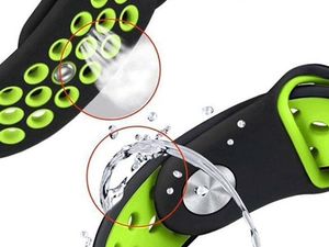 Alogy Sportowy pasek alogy soft do Xiaomi Amazfit Stratos 2 czarno-zielony uniwersalny 2