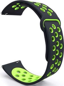 Alogy Sportowy pasek alogy soft do Xiaomi Amazfit Stratos 2 czarno-zielony uniwersalny 4