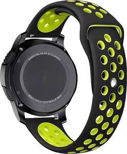 Alogy Sportowy pasek soft band Alogy do Galaxy Watch Active 2 Czarno-żółty uniwersalny 2