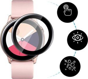 Alogy Elastyczne Szkło 3D Alogy do Samsung Galaxy Watch Active 2 40mm Czarne uniwersalny 1