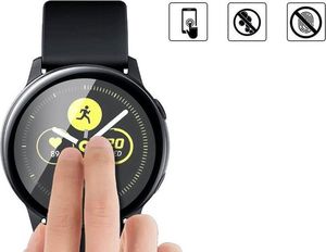 Alogy Elastyczne Szkło 3D Alogy do Samsung Galaxy Watch Active 2 44mm Czarne uniwersalny 3