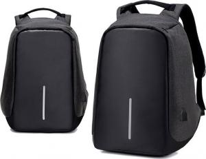 Alogy Plecak sportowy na laptopa z portem USB czarny 1
