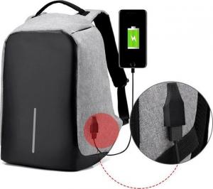 Alogy Plecak sportowy na laptopa z portem USB szaro-czarny 3