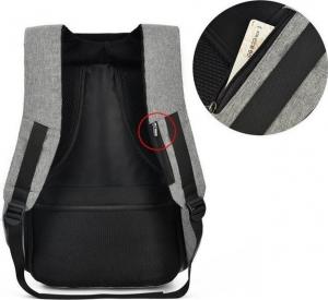 Alogy Plecak sportowy na laptopa z portem USB szaro-czarny 5