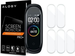 Alogy Folia poliwęglanowa x5 ochronna Alogy do Xiaomi Mi Band 4 uniwersalny 5