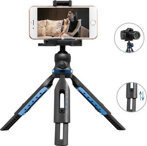 Selfie stick Apexel Apexel APL-JJ06 Statyw do telefonu aparatu Tripod stojak 1/4 Blue uniwersalny 3