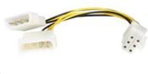 PremiumCord Molex x2 - PCIe 6-pin, 0.15m, Żółty (kn-9) 1
