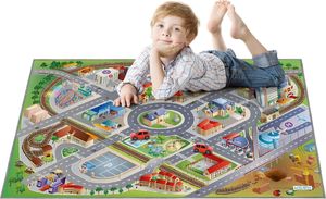 Achoka Dywan mata Miasto ulice drogi wysoka jakość efekt 3D 100x150 cm uniwersalny 2