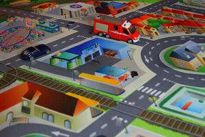 Achoka Dywan mata Miasto ulice drogi wysoka jakość efekt 3D 100x150 cm uniwersalny 4