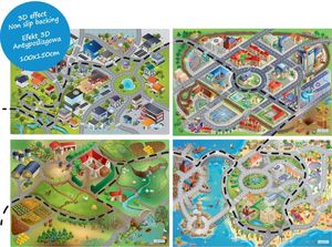 Achoka Dywan mata Miasto ulice drogi wysoka jakość efekt 3D 100x150 cm uniwersalny 10