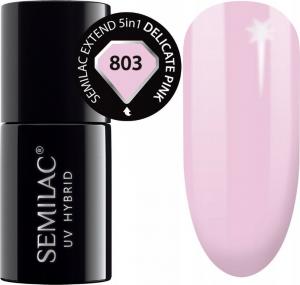 Semilac Semilac Extend 803 Lakier Hybrydowy 5w1 Delicate Pink uniwersalny 1