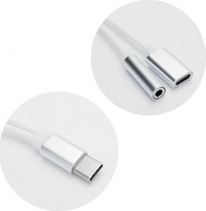 Adapter USB USB-C - Jack 3.5mm + USB-C Biały  (3923) 2