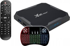 Odtwarzacz multimedialny Smart Tv Box X96 Max+ 4/64GB LCD + Klawiatura 1