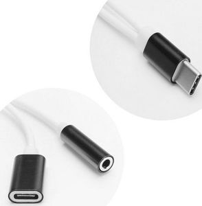 Adapter USB USB-C - Jack 3.5mm + USB-C Czarny  (3925) 2